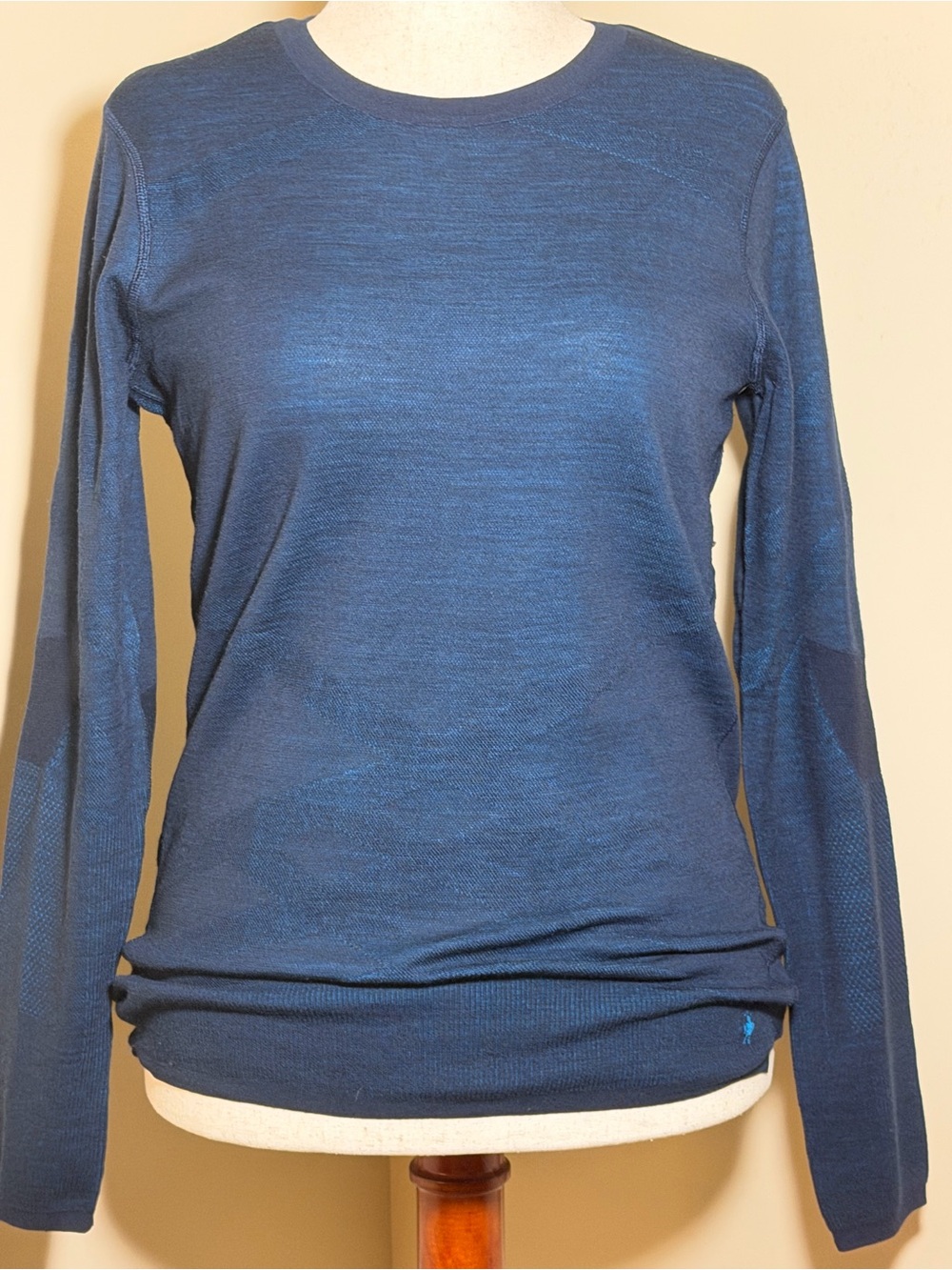 Smartwool Women XL Intraknit 200 Merino Wool Blend Base Layer Crew Neck Blue